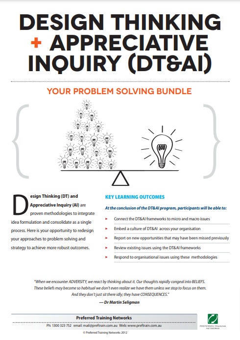 AI appreciative inquiry and design thinking course