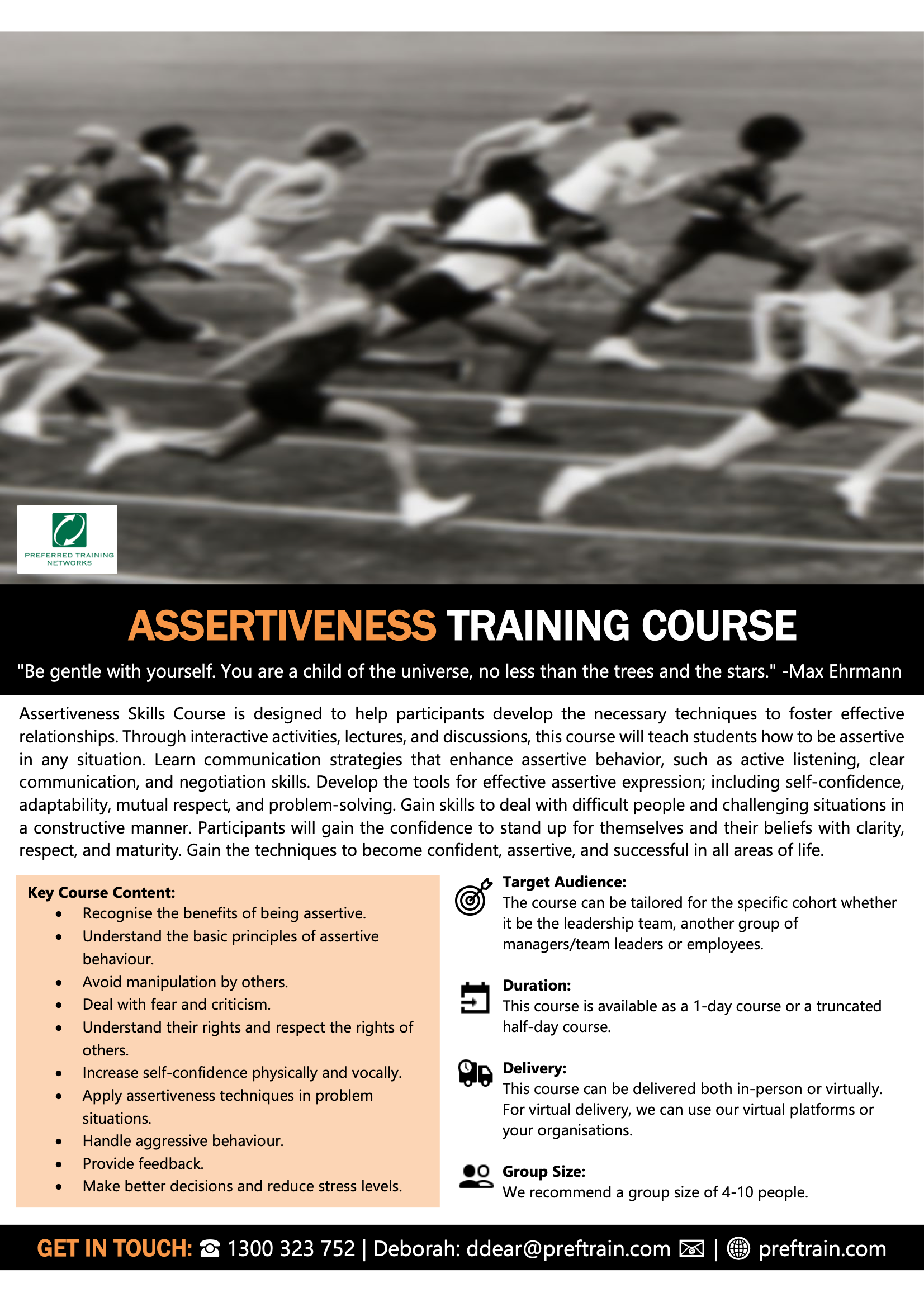 Assertiveness training course
