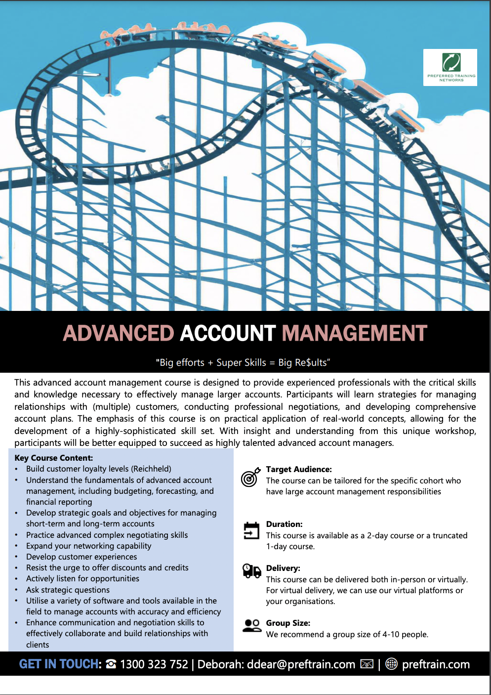 Advanced account management training course