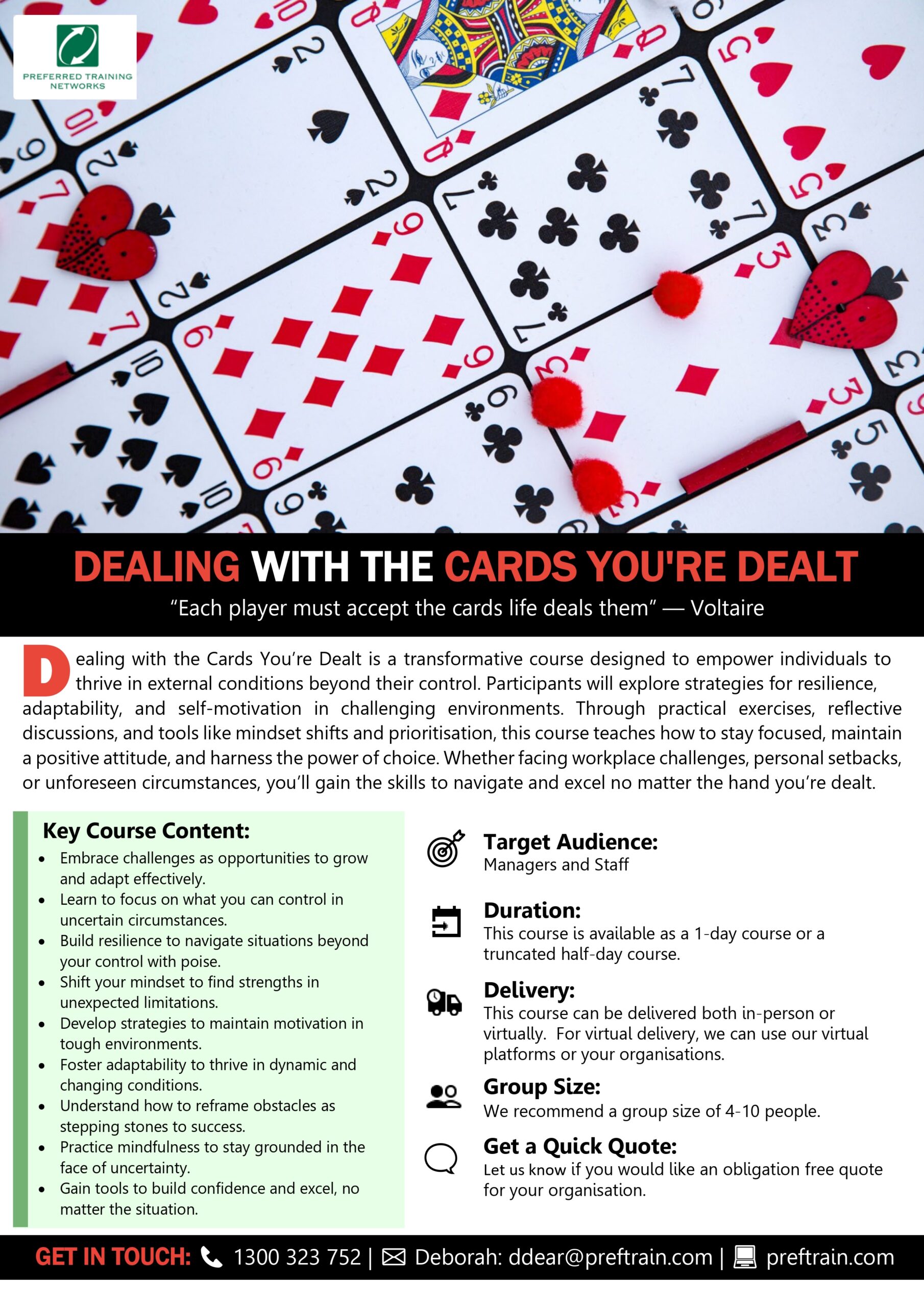 Dealing With The Cards You're Dealt