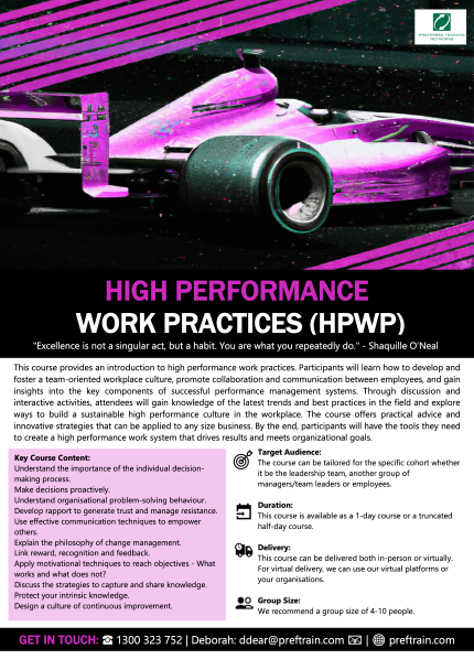 High performance work practices (Hpwp)