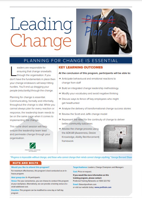 Leading change