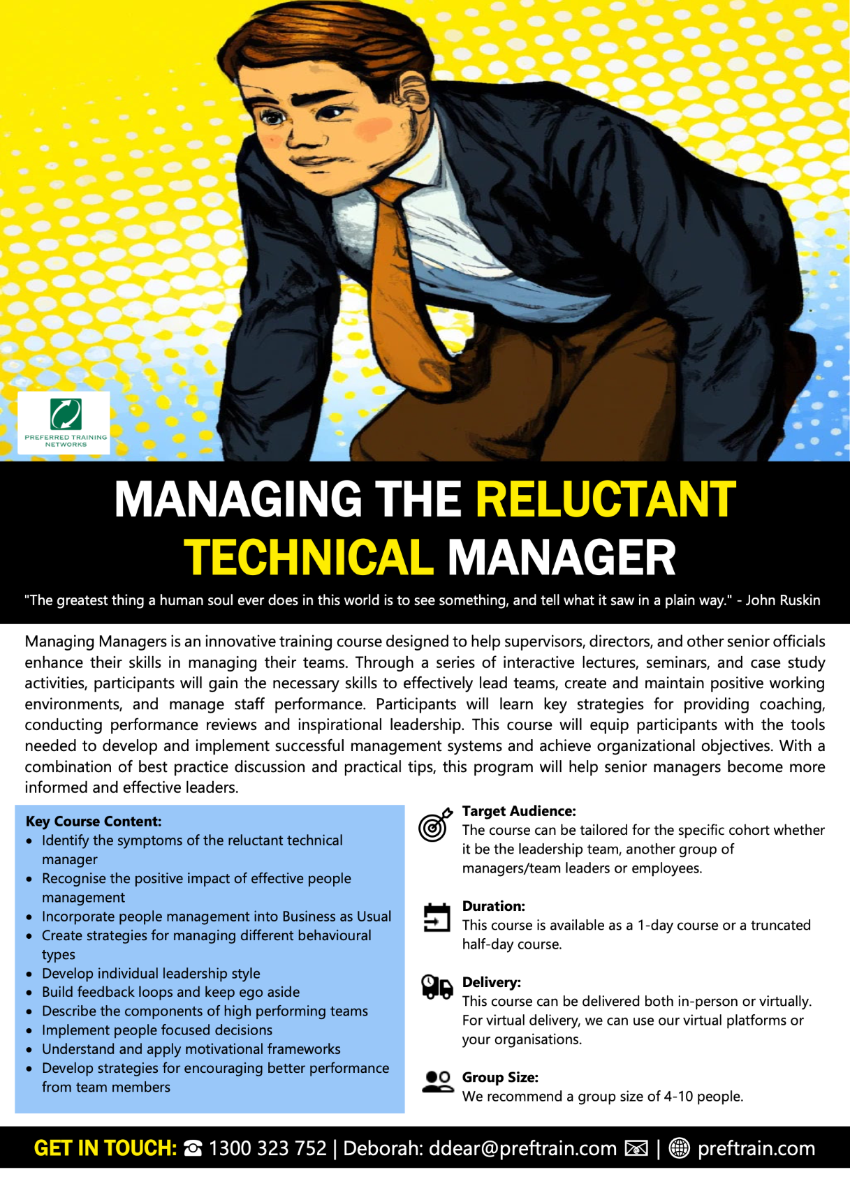 Managing the reluctant technical manager