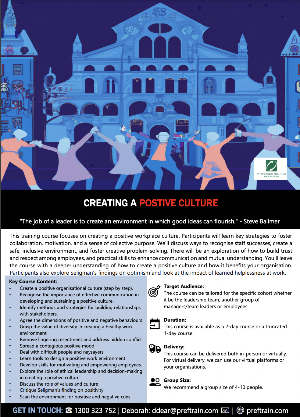 Creating a positive culture