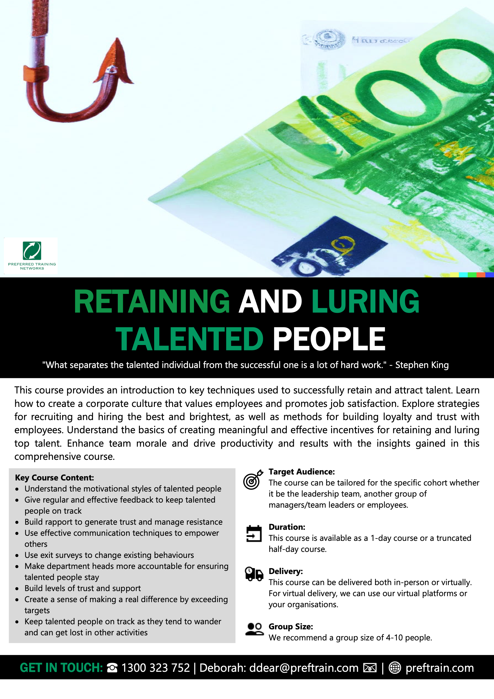 Retaining and luring talented people
