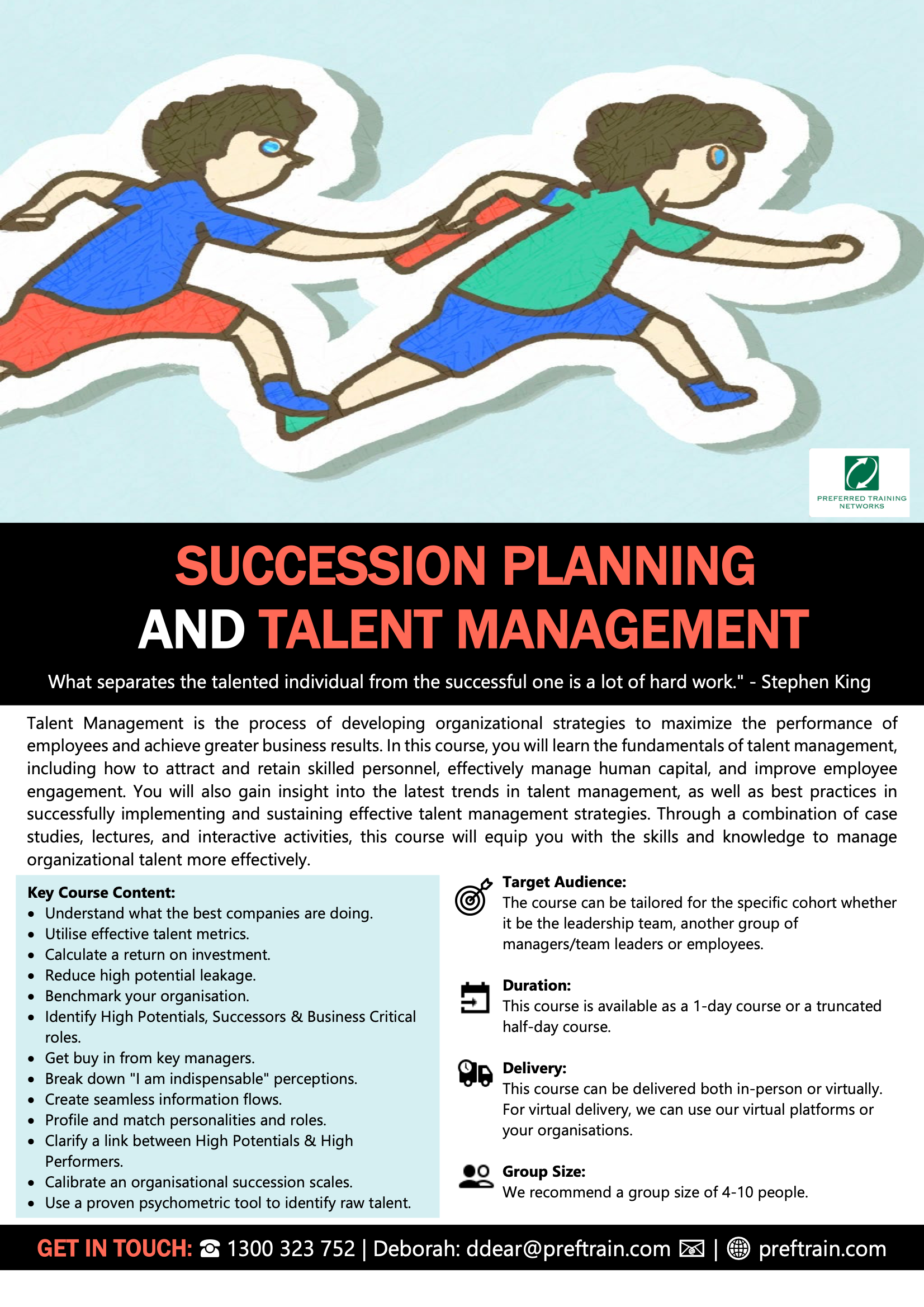 Succession planning and talent management