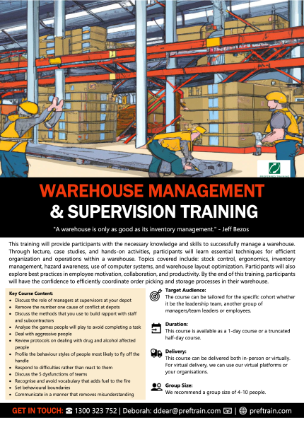 Warehouse management & supervision training