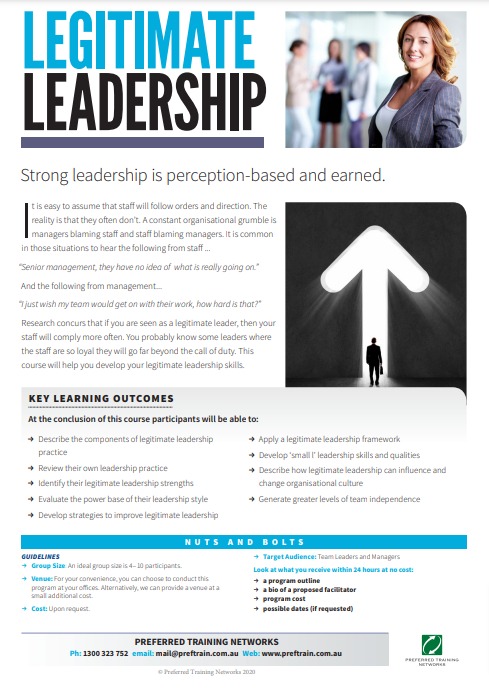 Legitimate leadership