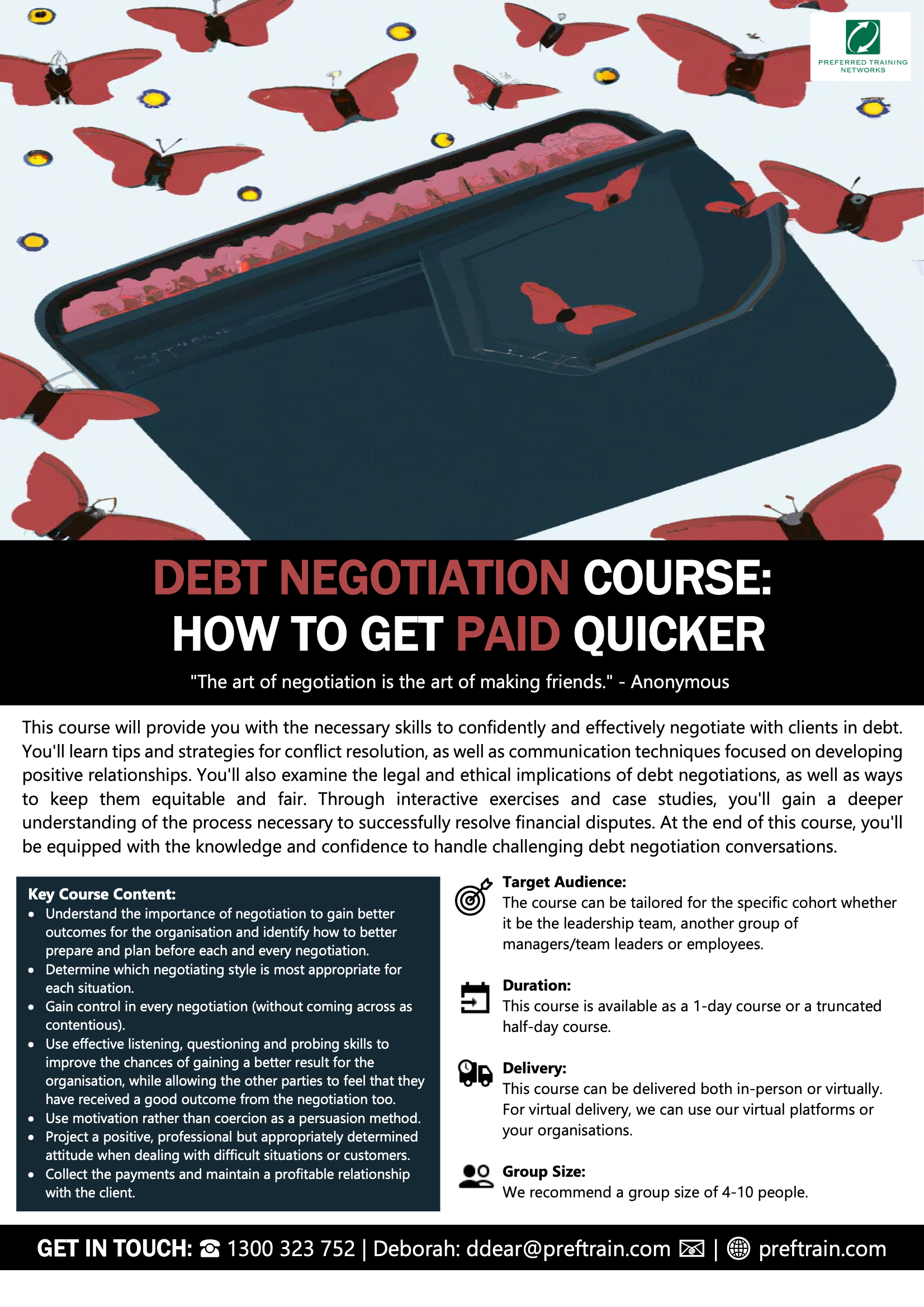 Debt negotiation course – how to get paid quicker