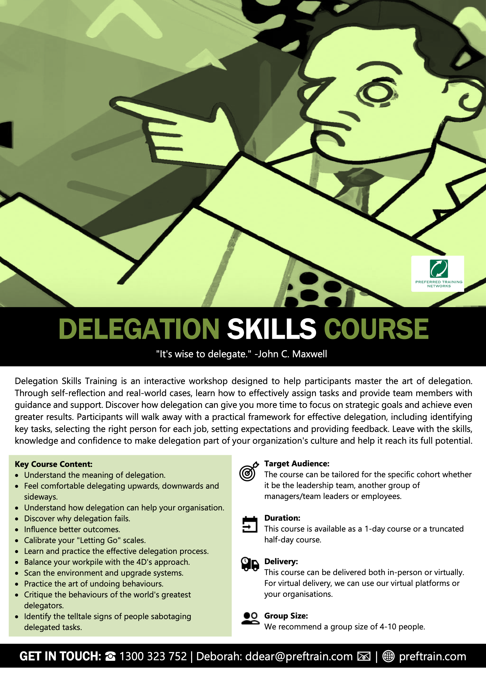 Delegation skills course
