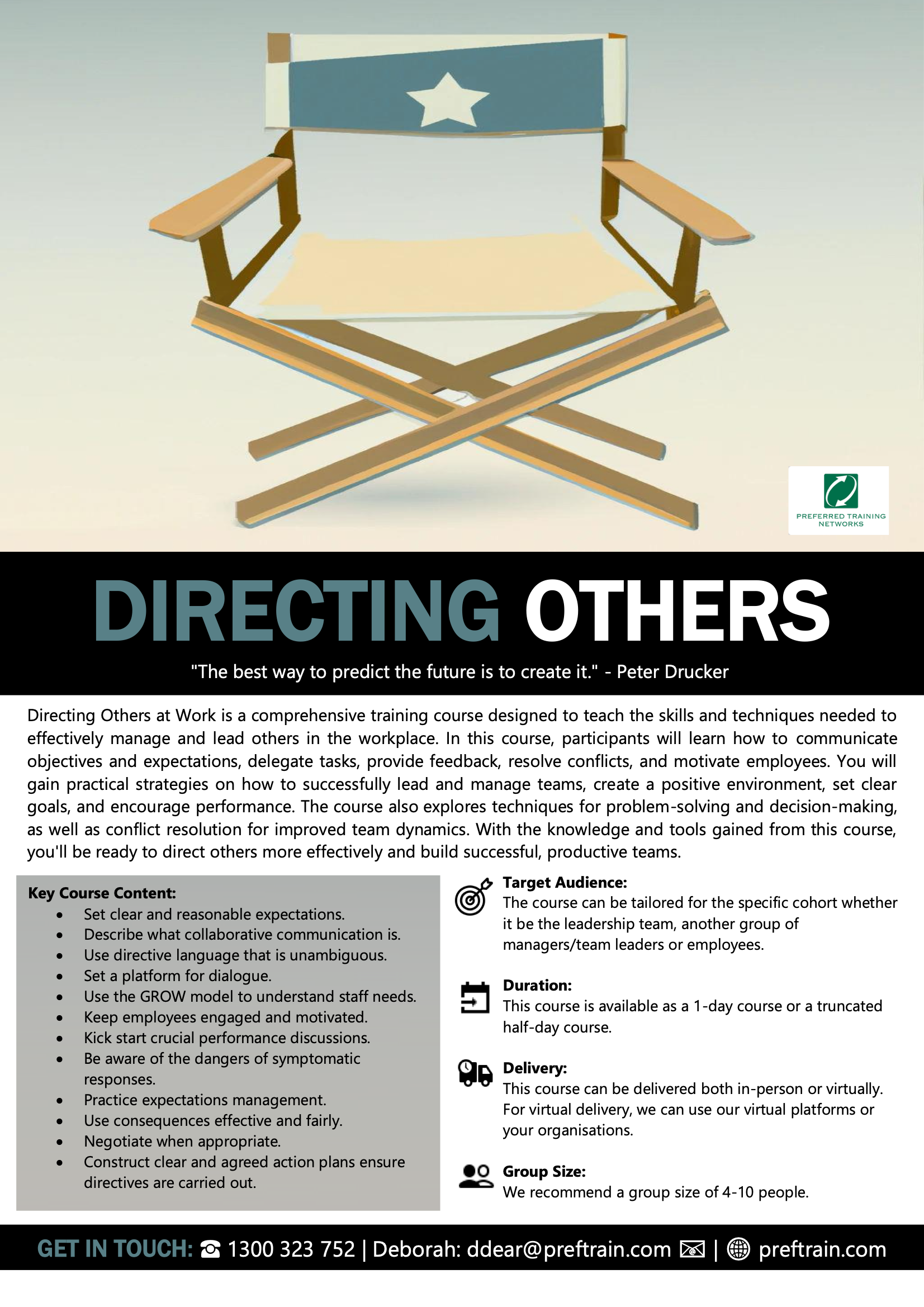 Directing others