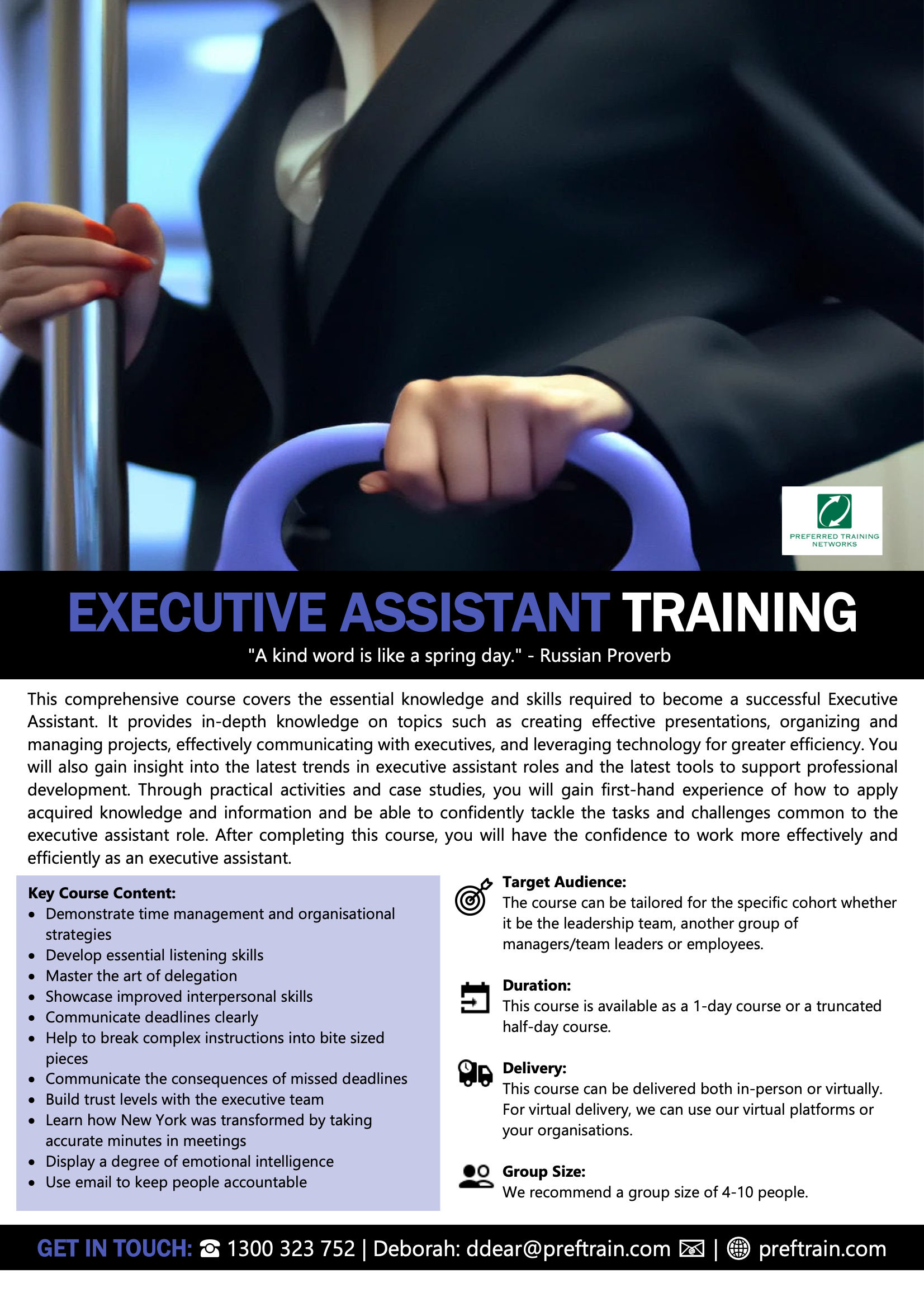 Executive assistant training