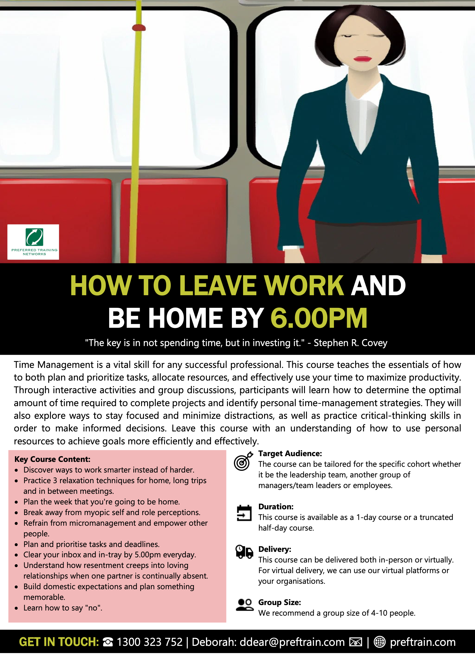 How to leave work and be home by 6.00PM