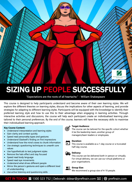 Sizing up people successfully