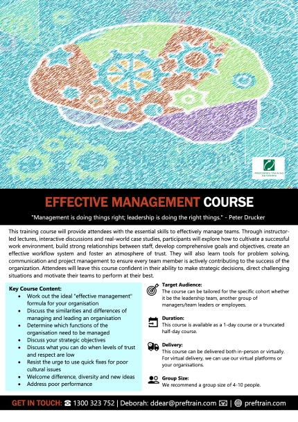 Effective management course