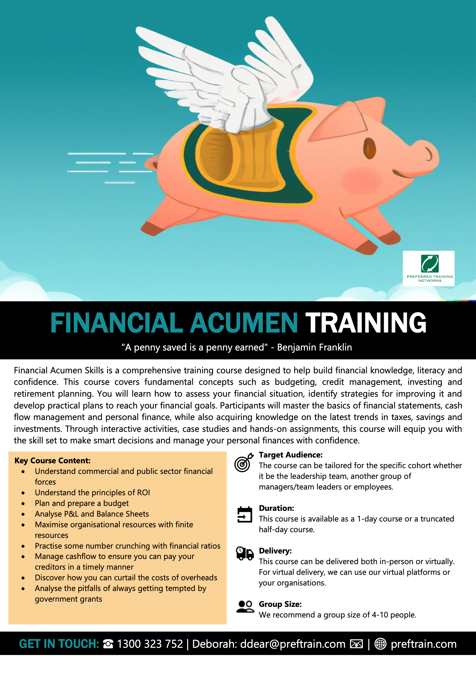 Financial acumen training