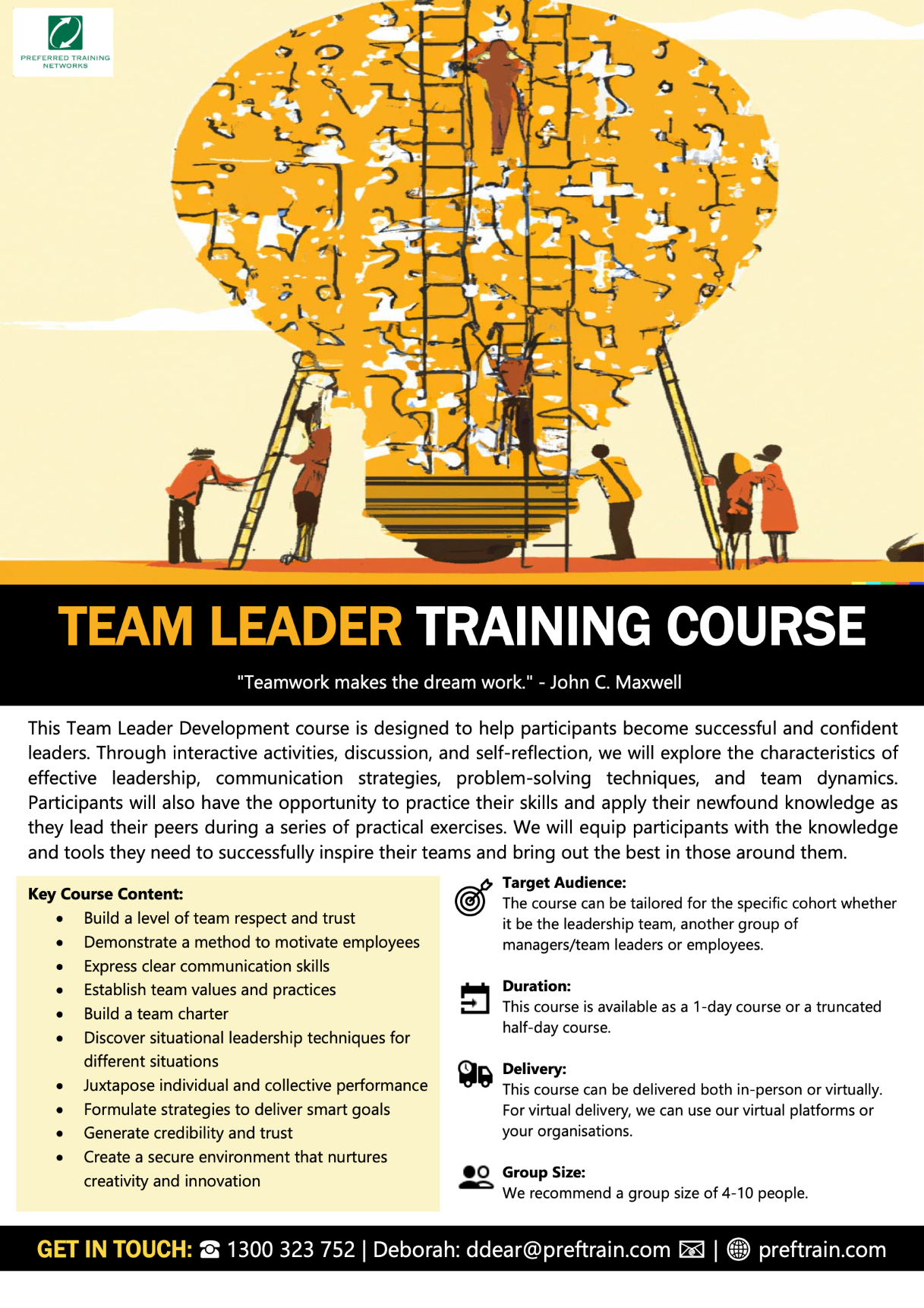 Team leader training course