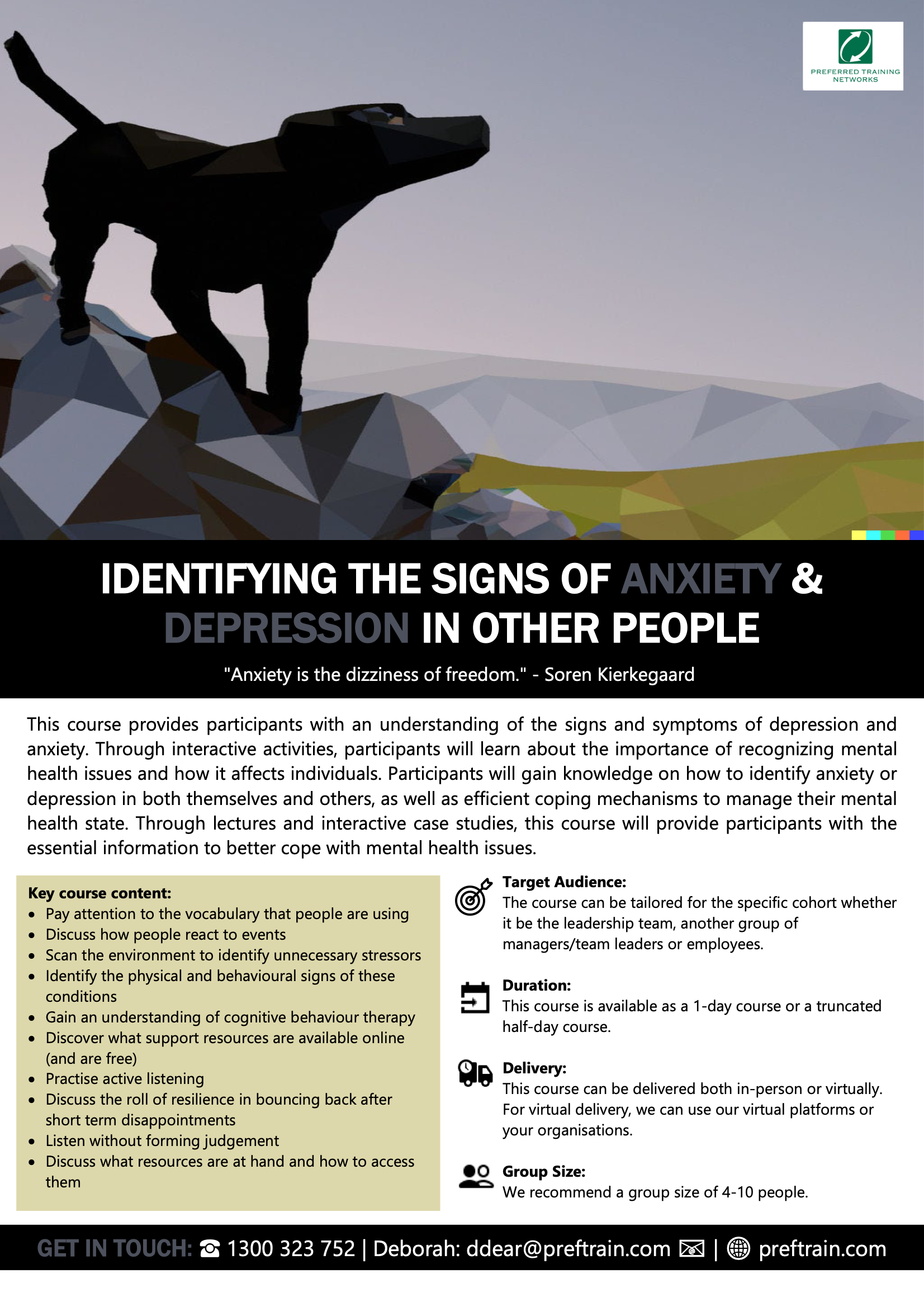 Identifying the signs of anxiety & depression in other people