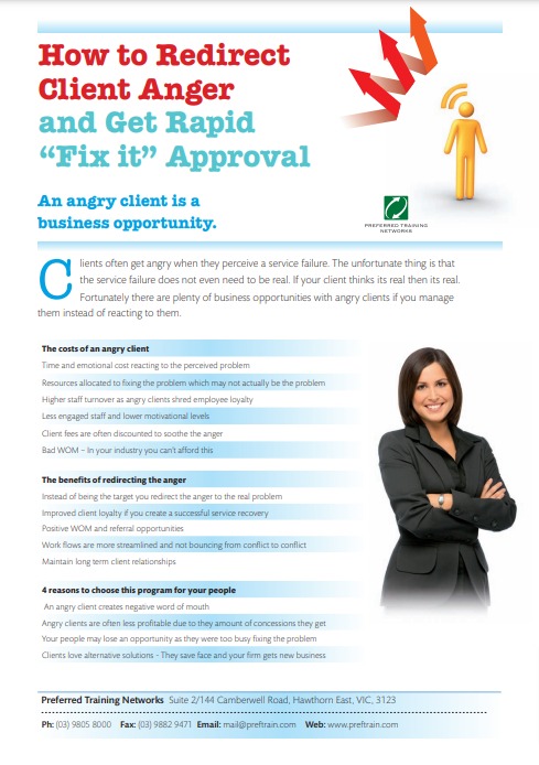 How to redirect client anger