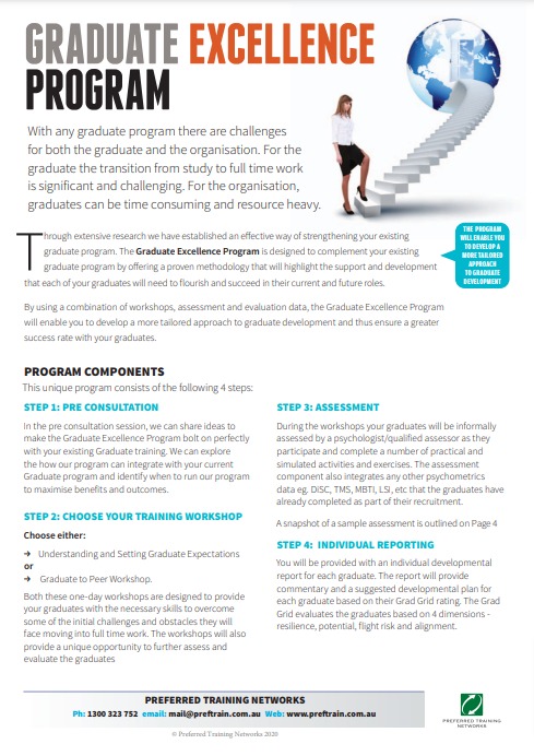 Graduate excellence program