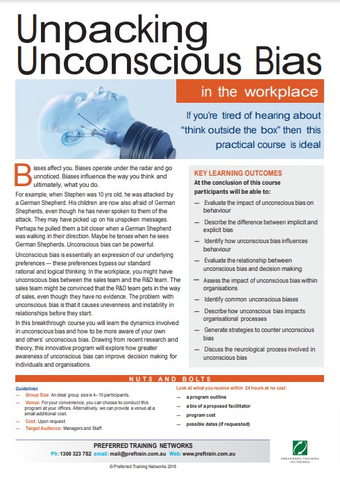 Unpacking unconscious bias training