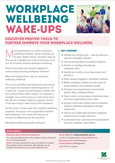 Wellbeing at work