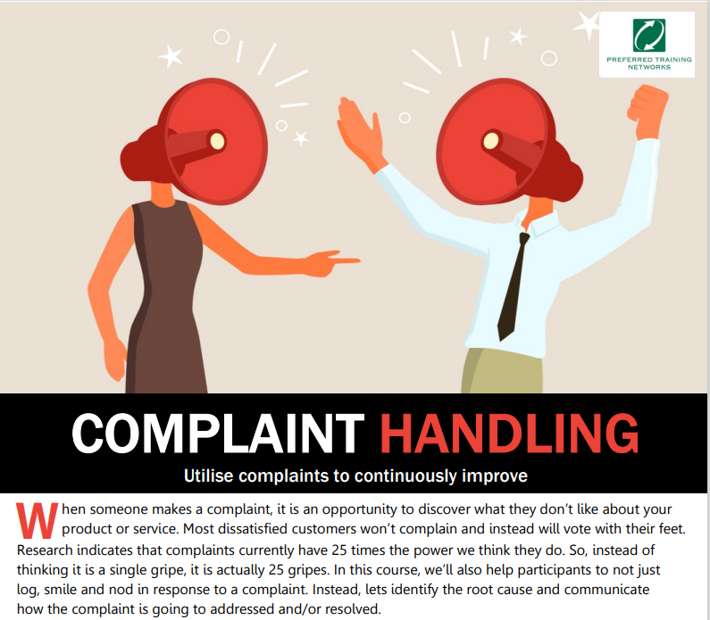 Complaint handling training