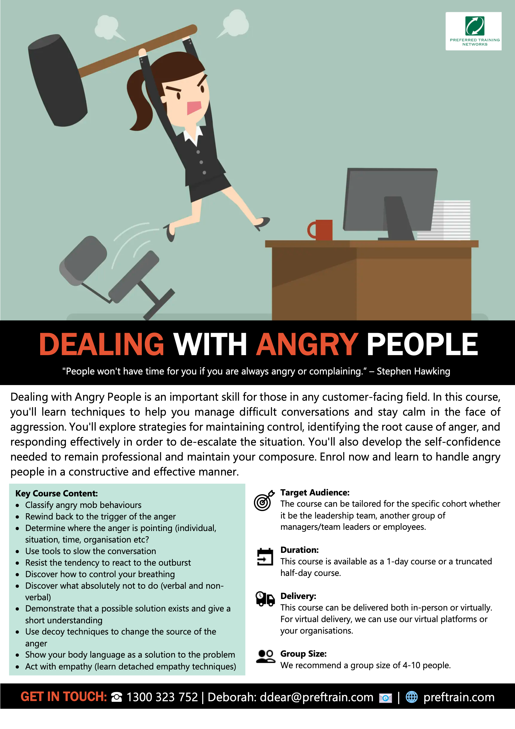 Dealing with angry people