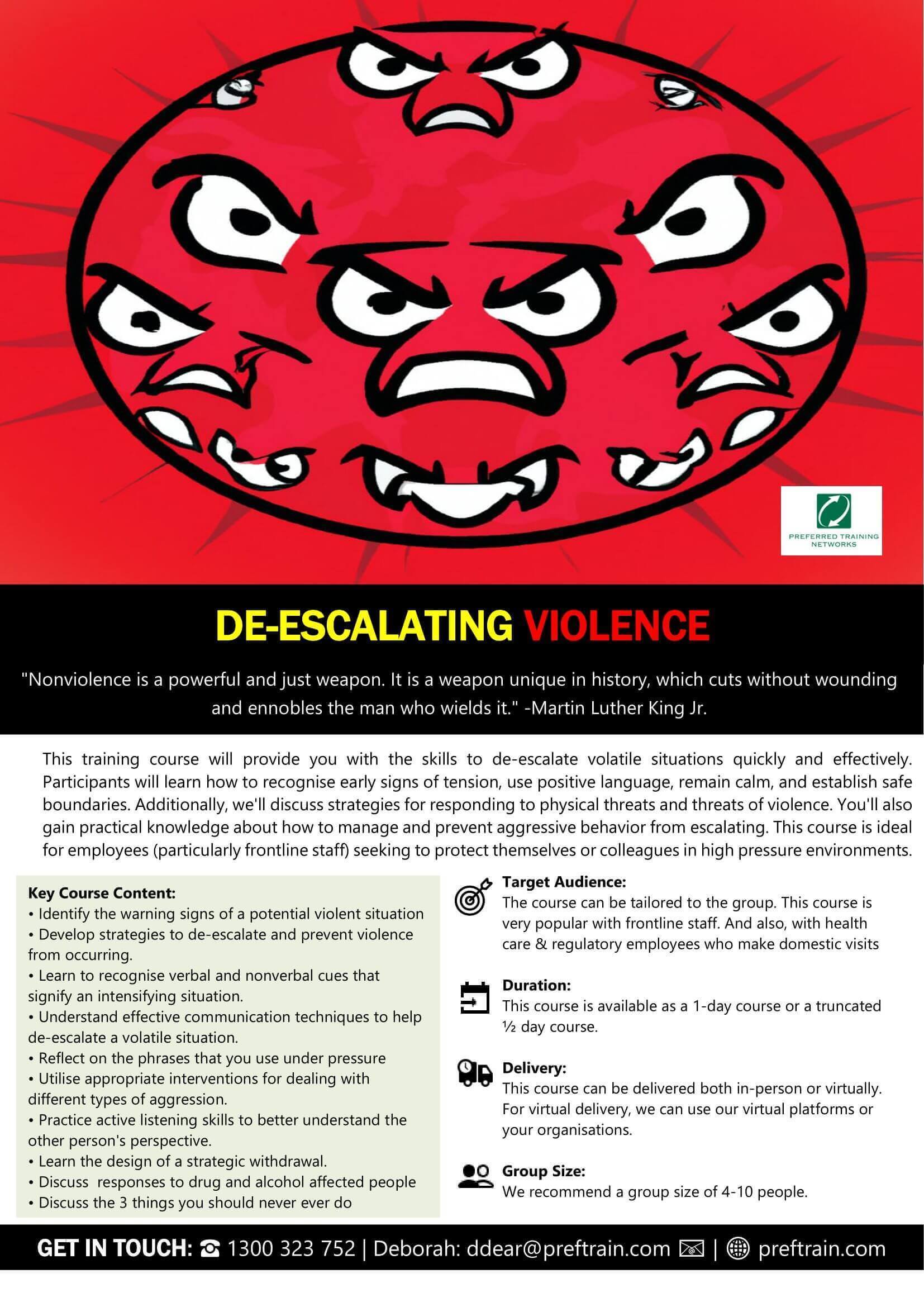 De-escalating violence