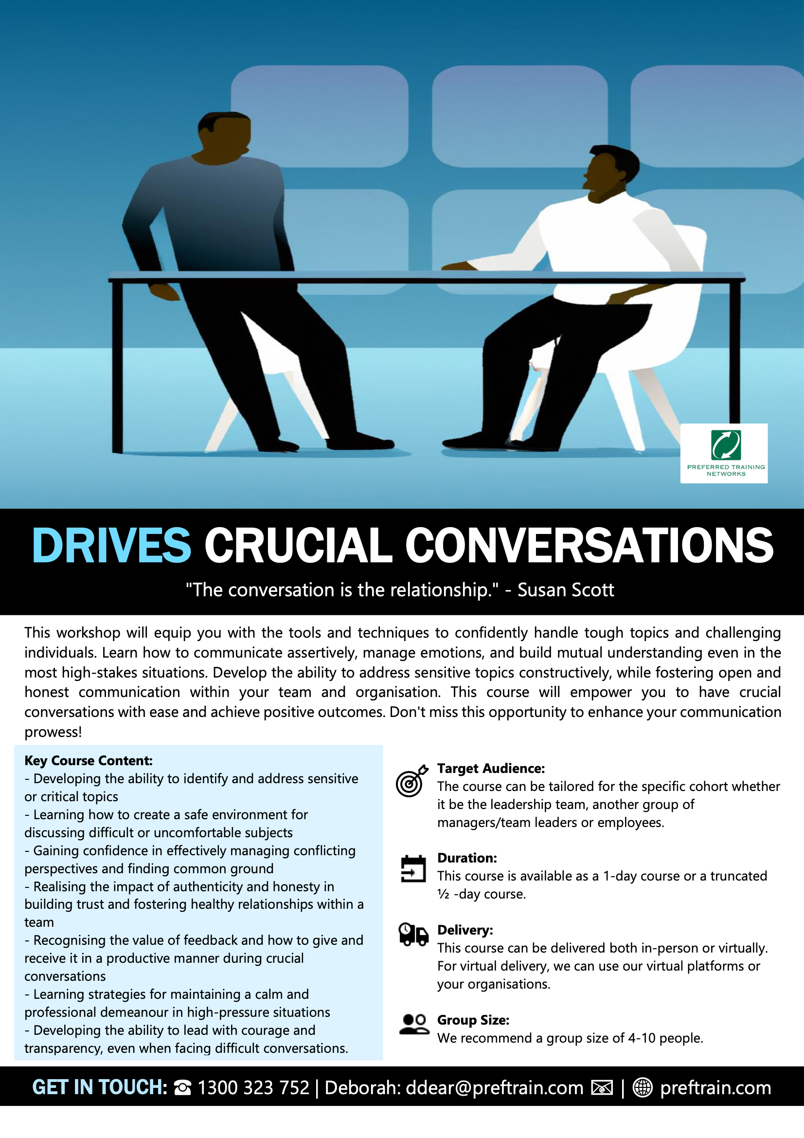 Drives crucial conversations